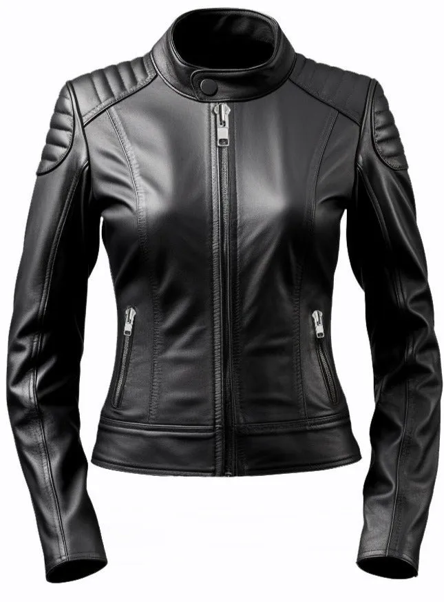 Women Ava Stylish Black Leather Jacket