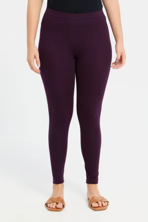 Women Purple Leggings