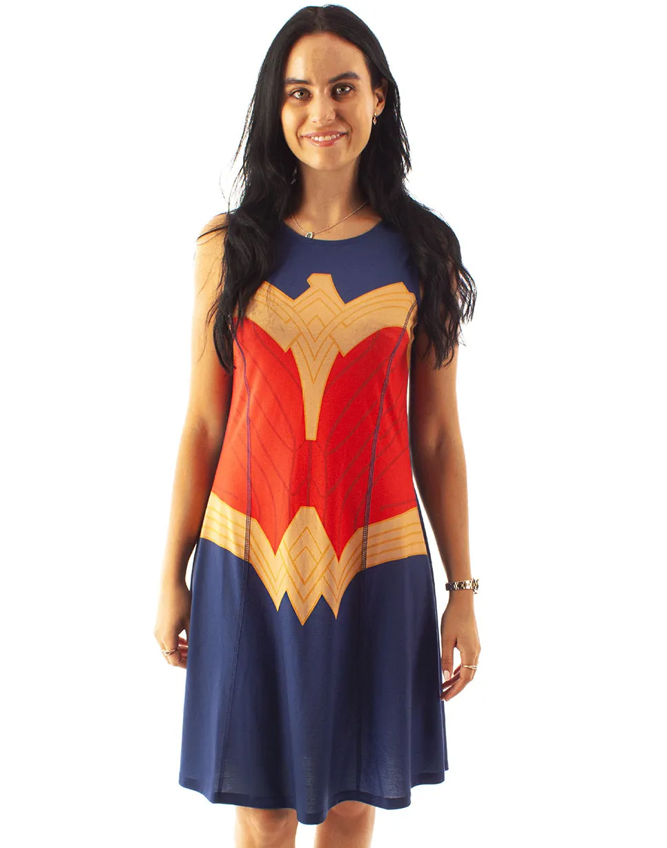 Wonder Woman Women's Costume Dress - Blue