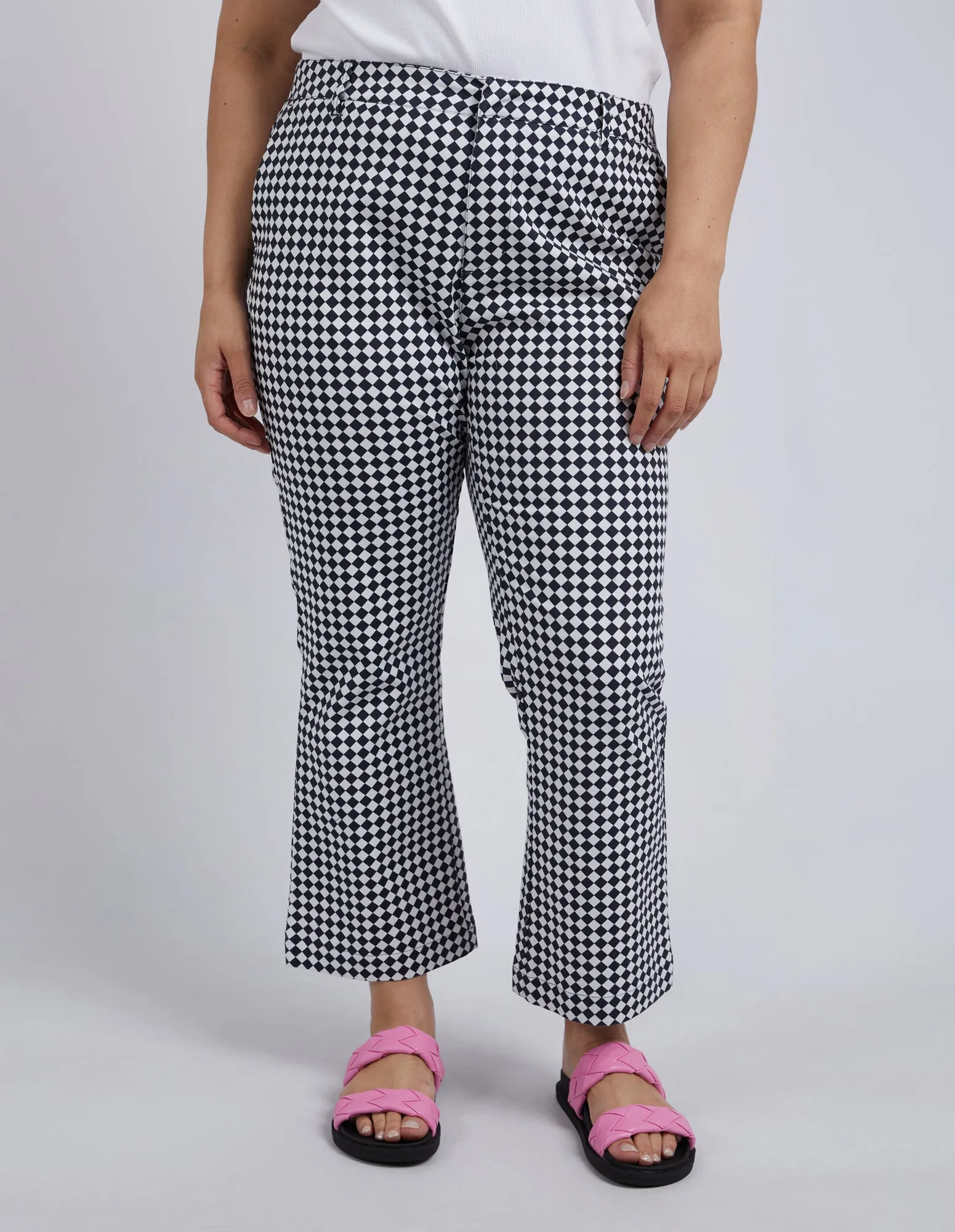 Zest Pant Navy Checkerboard