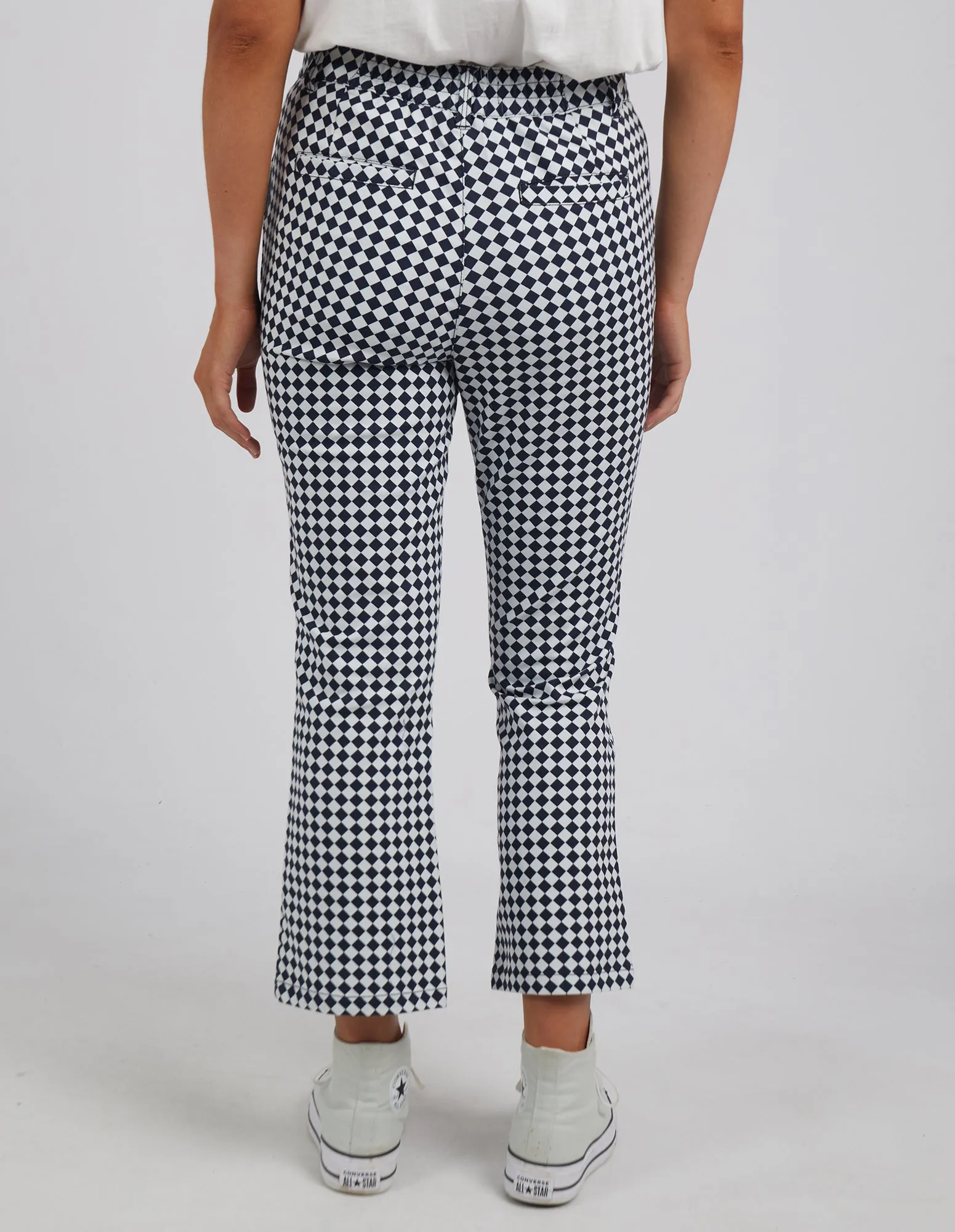 Zest Pant Navy Checkerboard